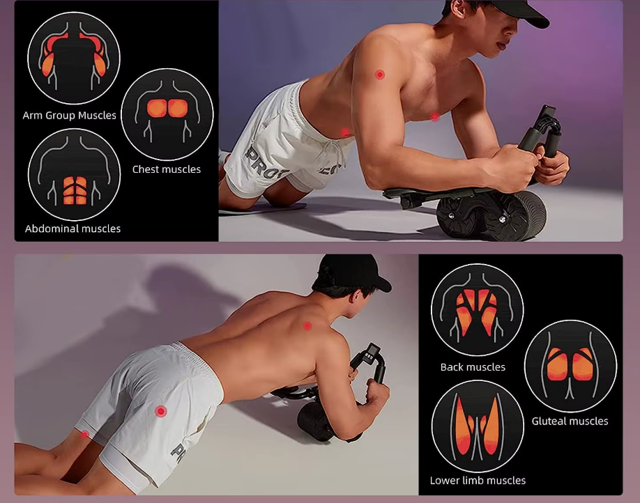 Appareil abdominal Funfit avec support de coude